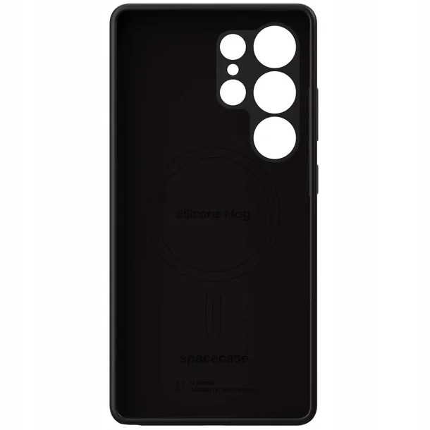spacecase-silicone-mag-galaxy-s25-ultra-black-funkcje-antyposlizgowa-struktura-ladowanie-indukcyjne-magsafe-pochlanianie-wstrzasow