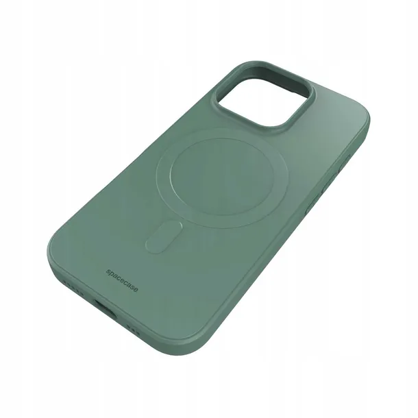 spacecase-silicone-magnetic-case-iphone-16-pro-dark-green-funkcje-antyposlizgowa-struktura-ladowanie-indukcyjne-magsafe-pochlanianie-wstrzasow