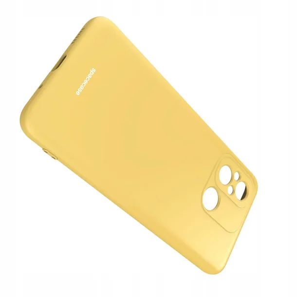 spacecase-silicone-case-redmi-redmi-12c-yellow-zalaczone-wyposazenie-szklo-hartowane-szmatka-do-czyszczenia