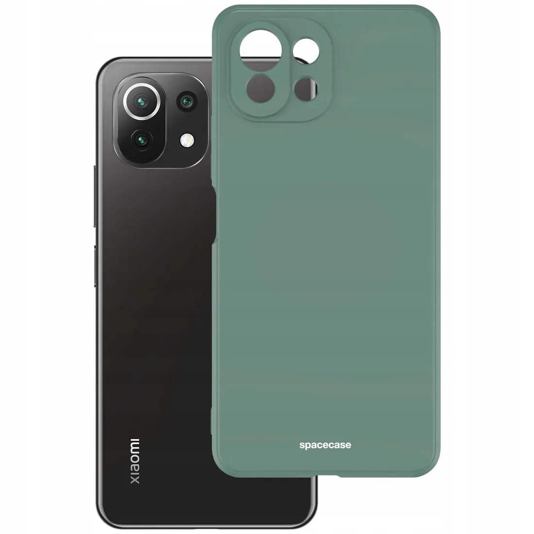 spacecase-silicone-case-xiaomi-mi-11-lite-dark-green