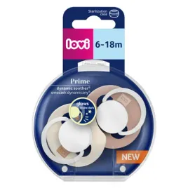 lovi-34-437-smoczek-silikonowy-dynamiczny-prime-6-18m-2-szt-ivory-glov-blus
