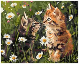 malowanie-po-numerach-koty-w-kwiatach-40x50cm