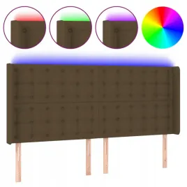 zaglowek-do-lozka-z-led-ciemnobrazowy-183x16x118-128-cm-tkanina