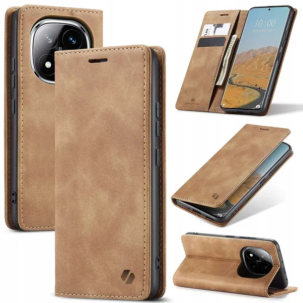 spacecase-wallet-poco-x7-rm-note-14-pro-pro-5g-brown-rozszerzenie-podstawka