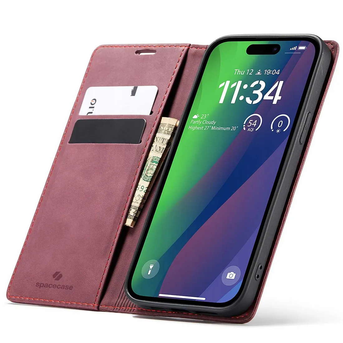 spacecase-wallet-iphone-15-red