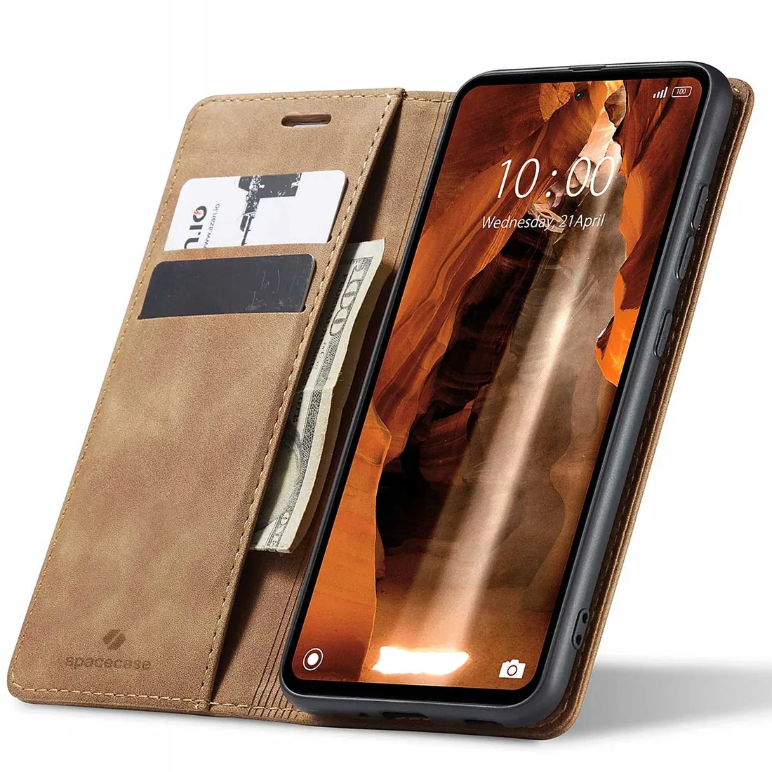 spacecase-wallet-redmi-12c-light-brown