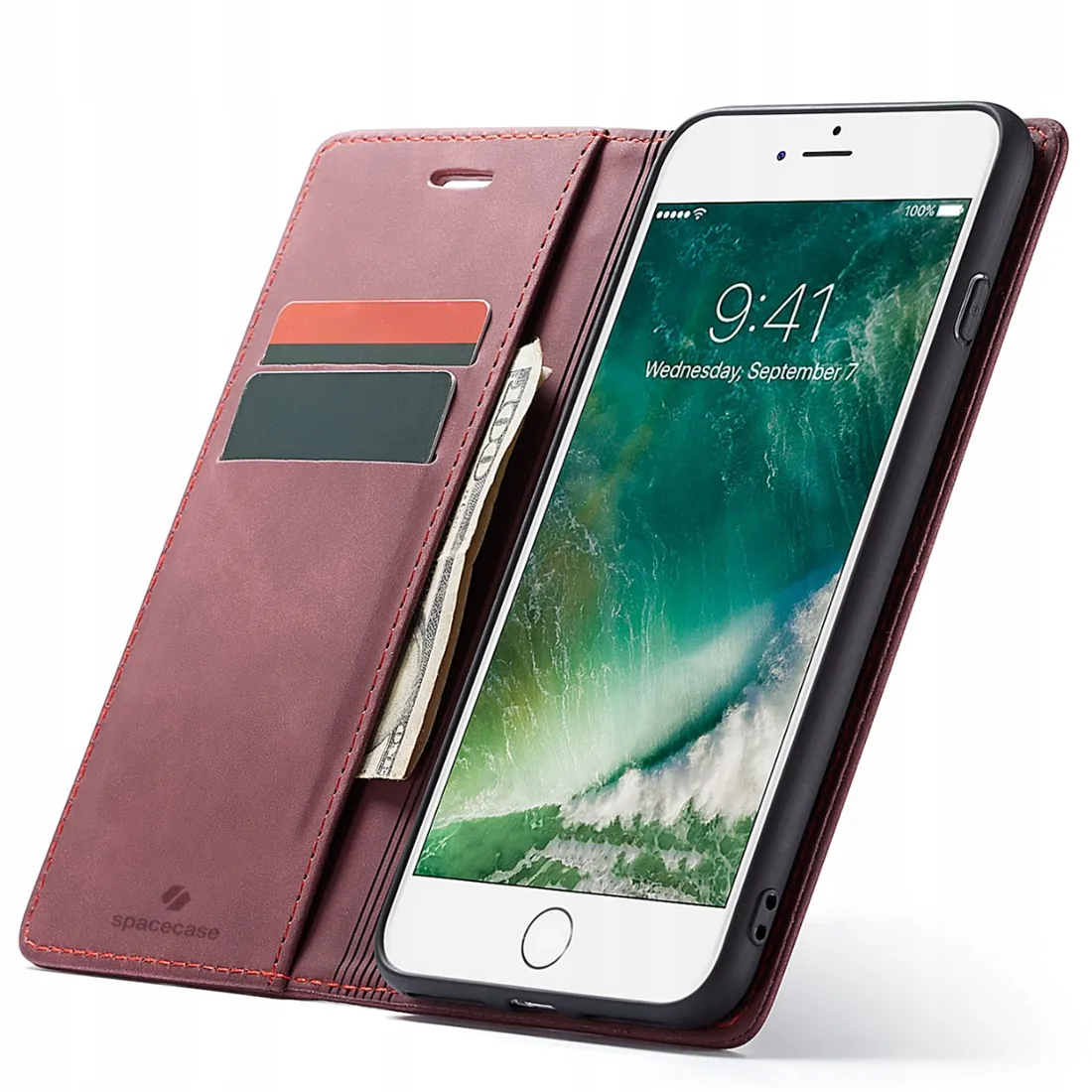 spacecase-wallet-iphone-6-6s-plus-red