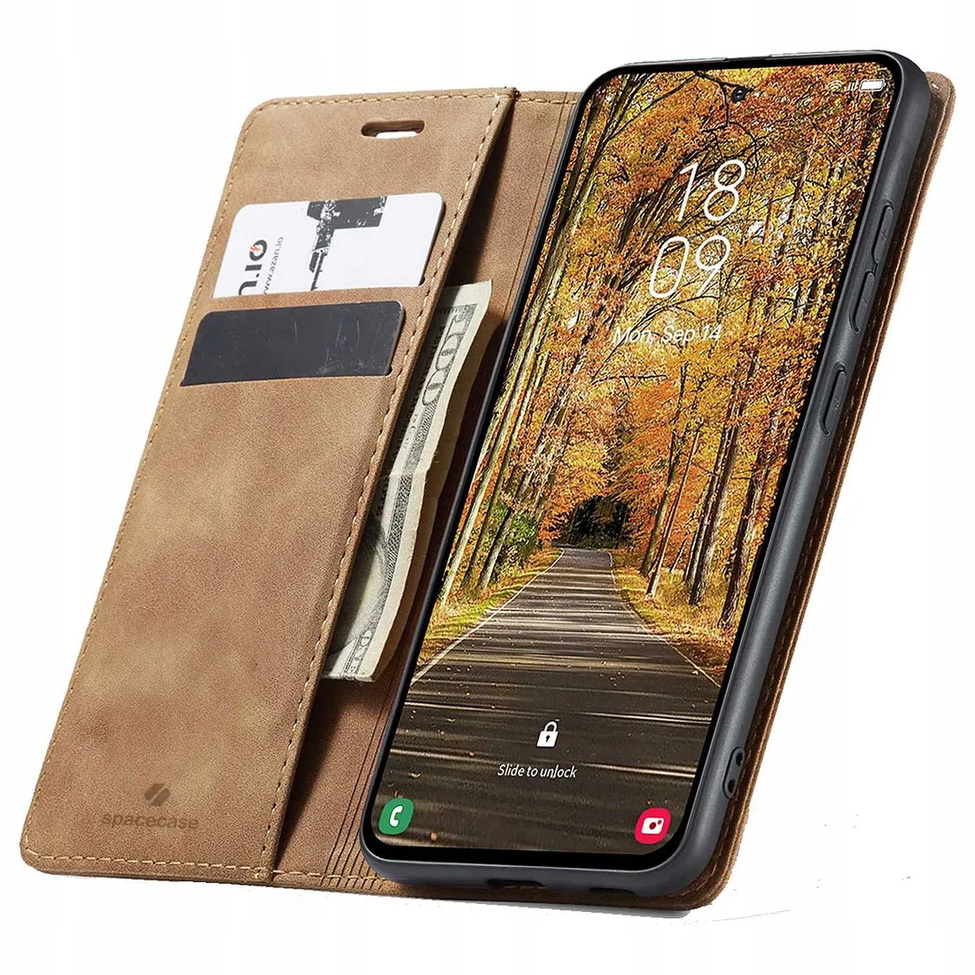 spacecase-wallet-galaxy-s25-edge-light-brown