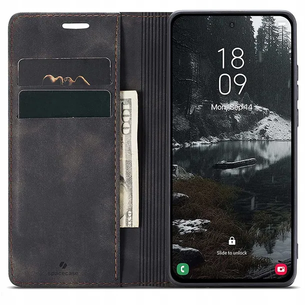 spacecase-wallet-galaxy-s25-edge-black-typ-etui-z-klapka
