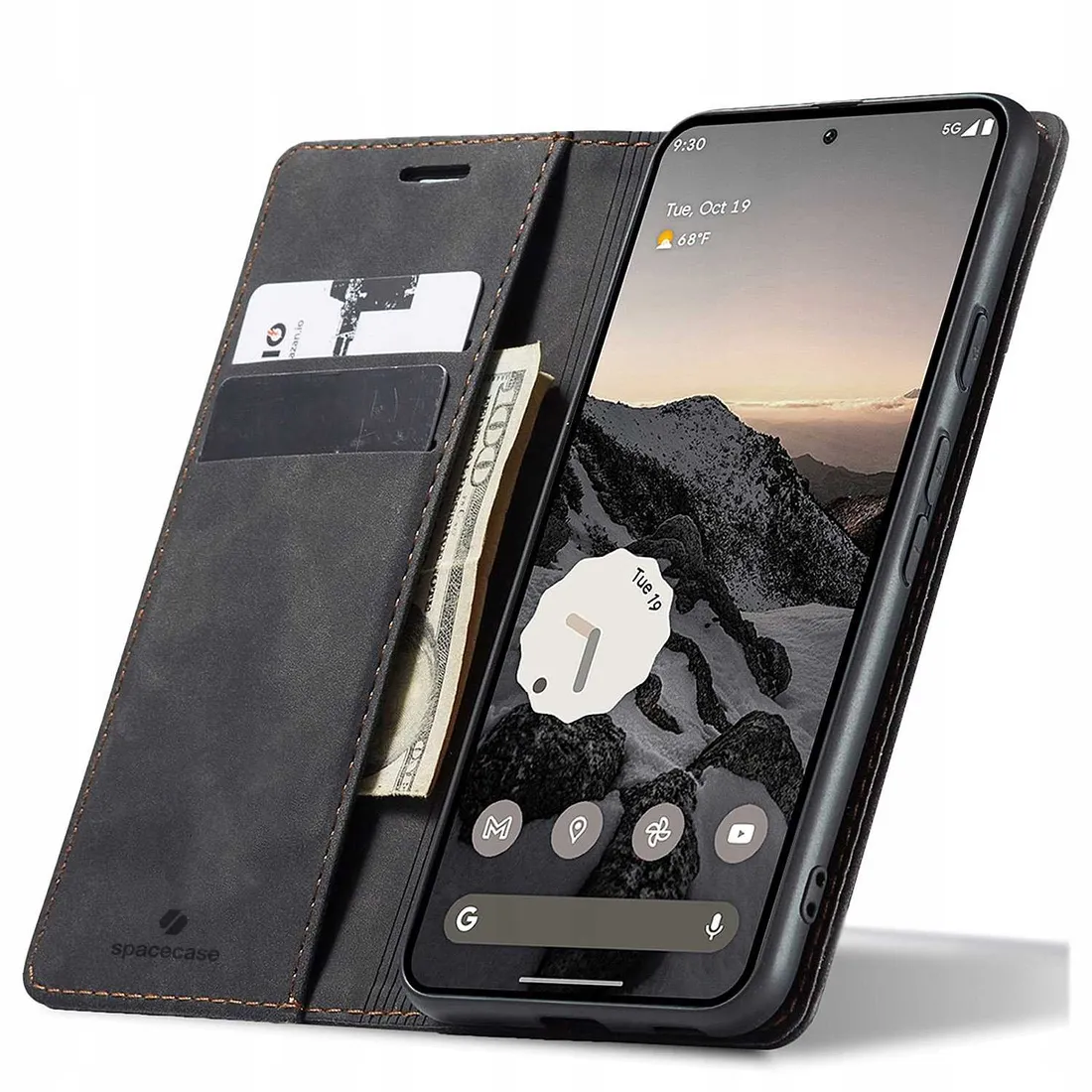 spacecase-wallet-google-pixel-9a-black