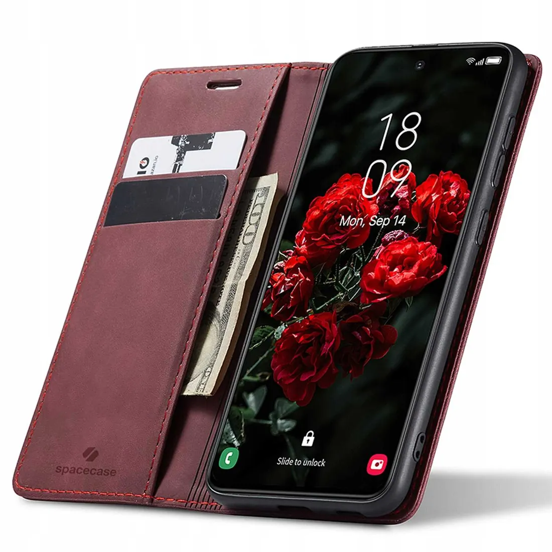 spacecase-wallet-galaxy-s24-fe-red