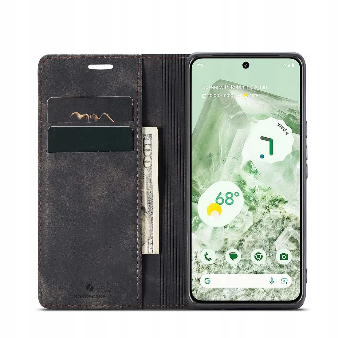 spacecase-wallet-google-pixel-8a-black