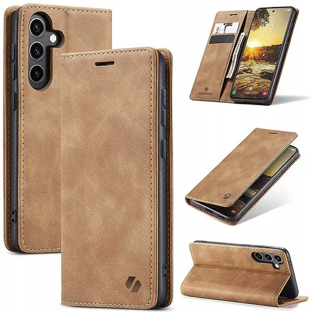 spacecase-wallet-galaxy-s24-light-brown-material-skora-ekologiczna