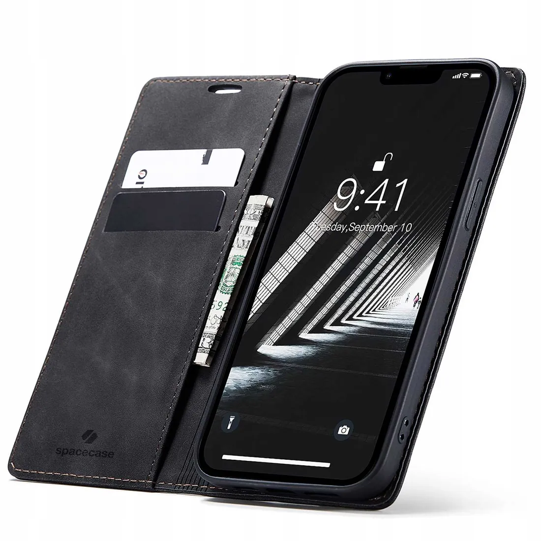 spacecase-wallet-iphone-14-plus-black