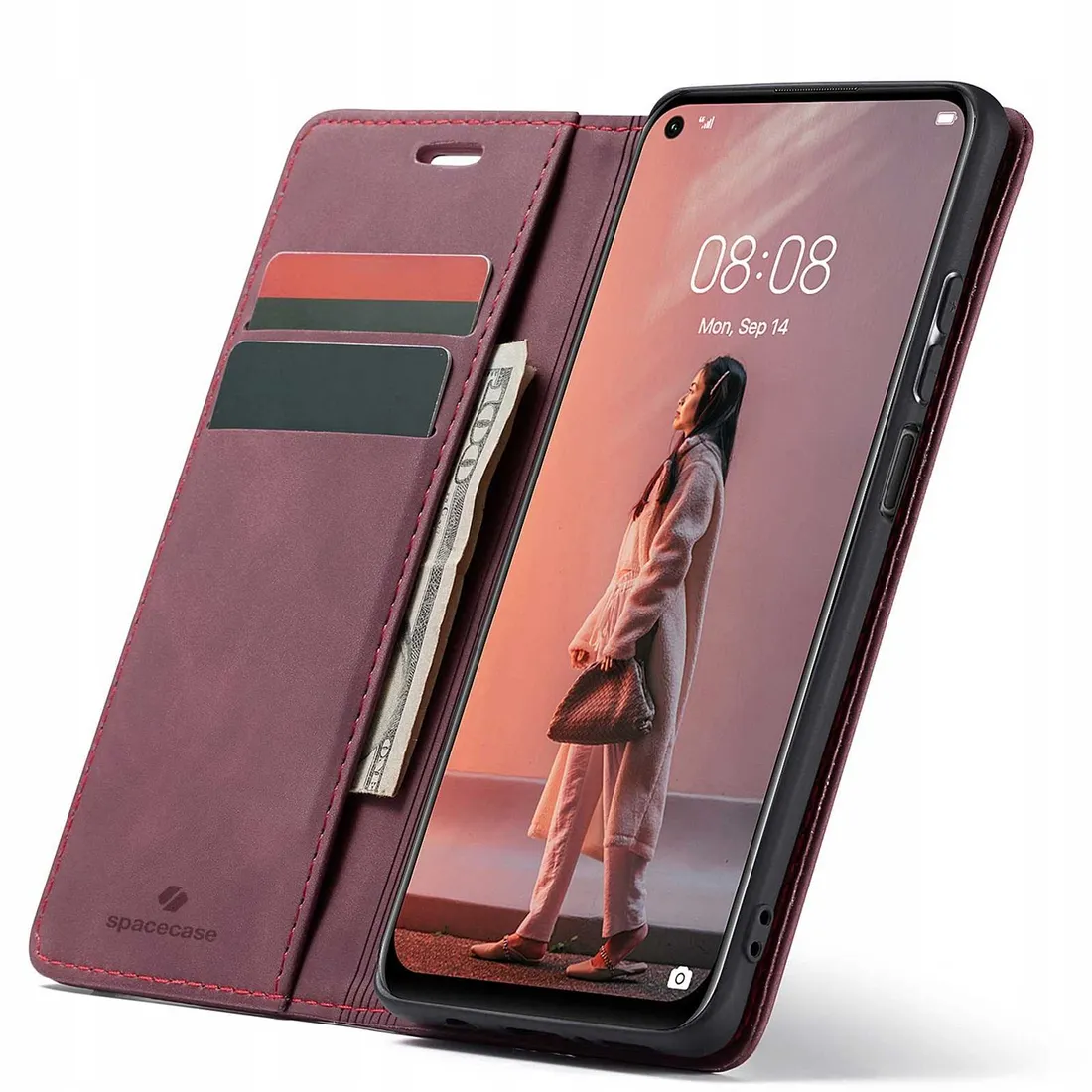 spacecase-wallet-huawei-p40-lite-red