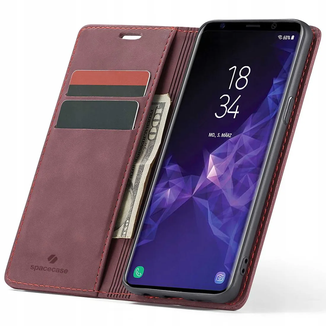 spacecase-wallet-galaxy-s9-red