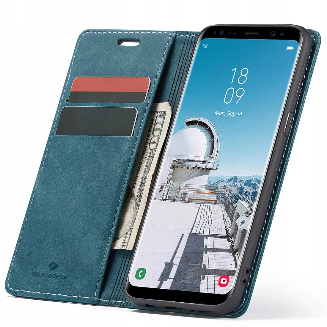 spacecase-wallet-galaxy-s8-blue