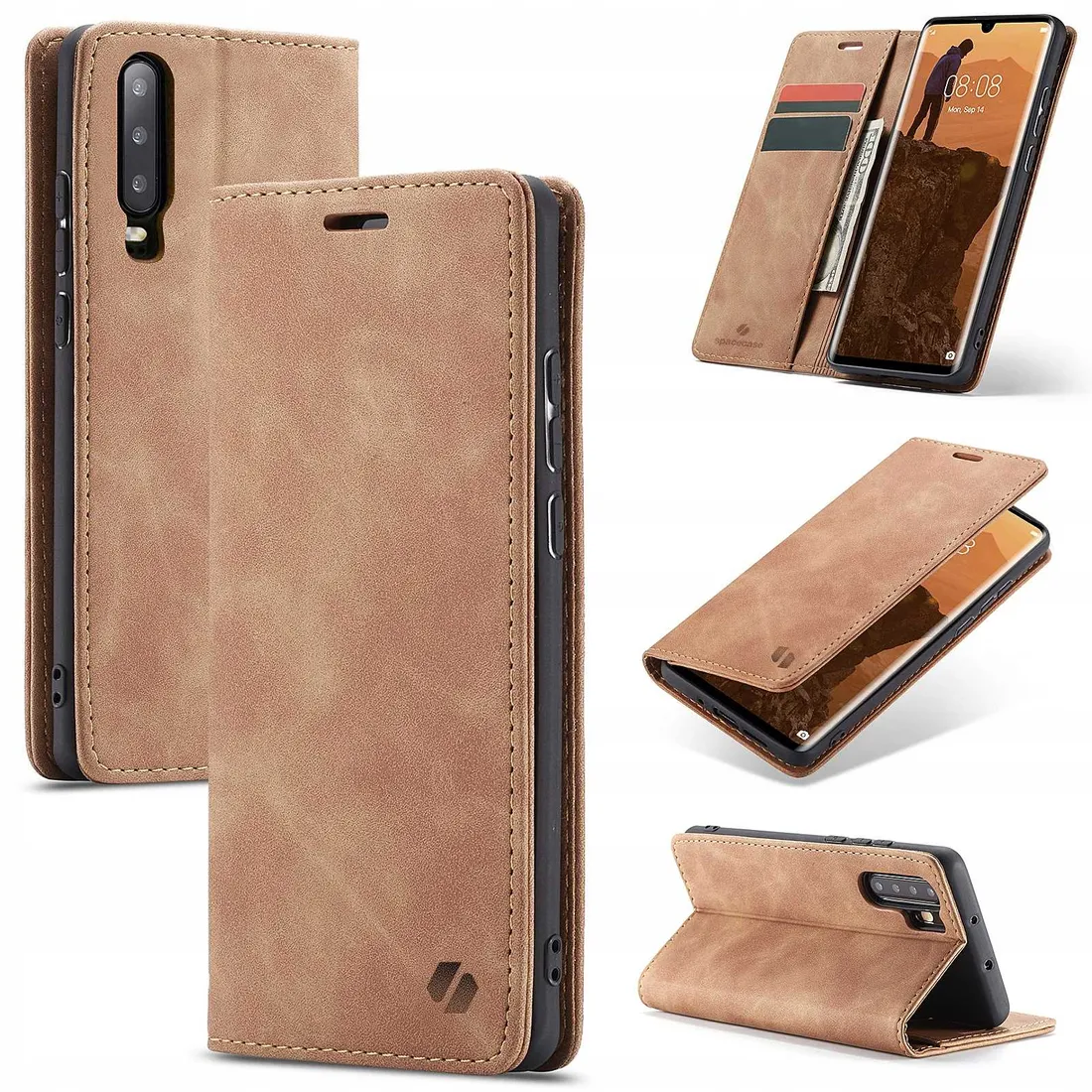 spacecase-wallet-huawei-p30-pro-light-brown