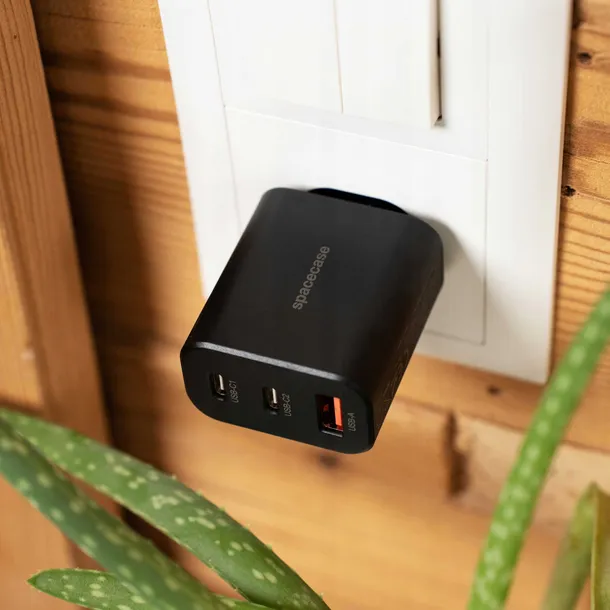 spacecase-usb-charger-30w-gan-sc003b-black-kolor-czarny