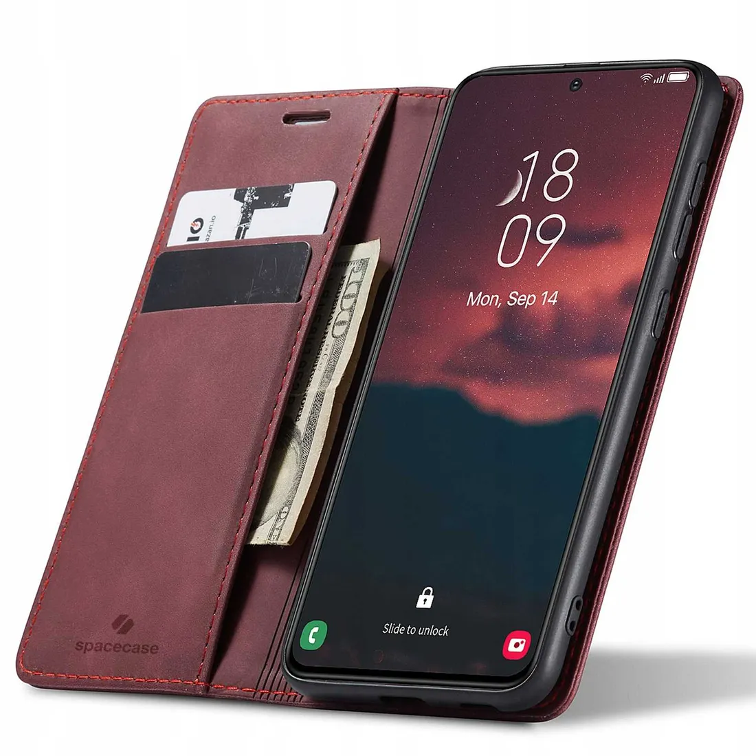 spacecase-wallet-galaxy-s23-red