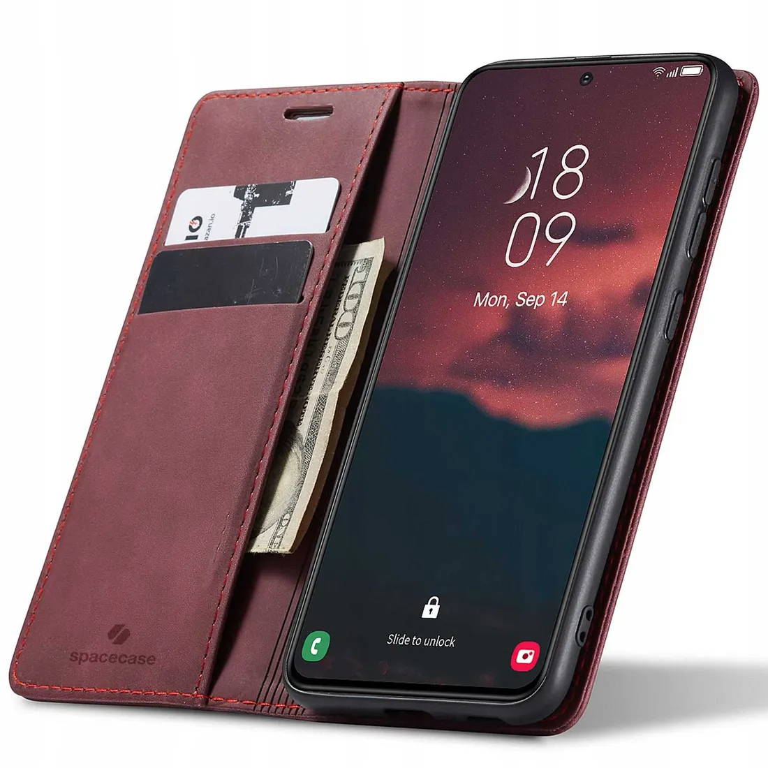 spacecase-wallet-galaxy-s23-red
