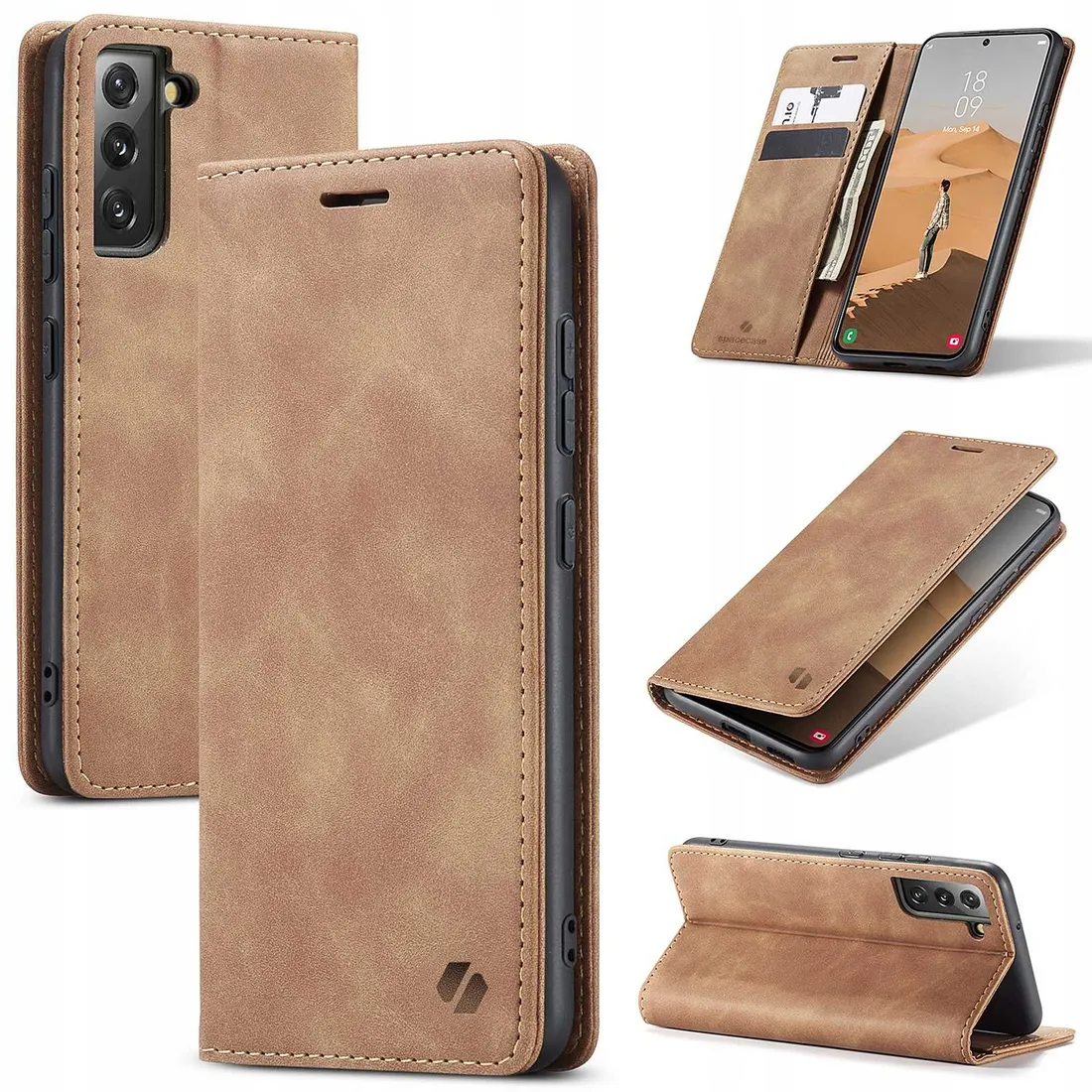 spacecase-wallet-galaxy-s22-light-brown