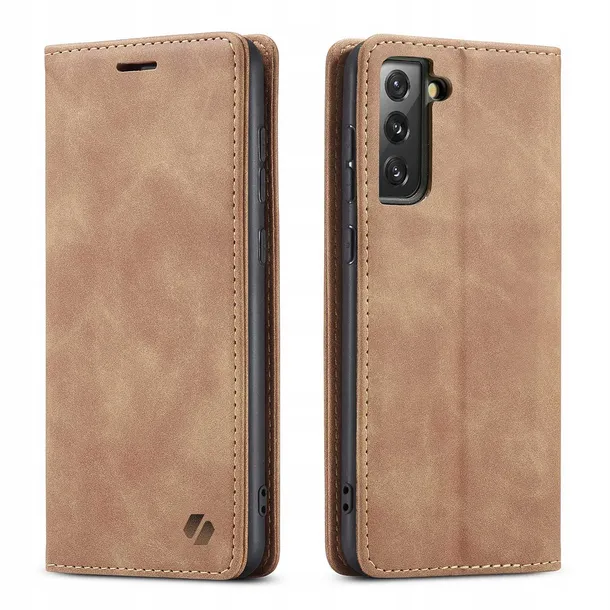 spacecase-wallet-galaxy-s21-fe-light-brown-rozszerzenie-podstawka