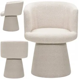 fotel-obrotowy-boucle-stylowy-tkanina-zaokraglone-ksztalty-jasnobezowy