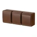 hermes-gniazdo-natynk-potrojne-z-uziem-3x2p-z-ip-44-kolor-brazowy-0323-06