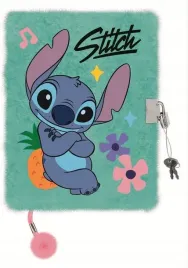 pamietnik-pluszowy-stich-st-majewski-lilo-i-stitch-disney-mietowy-z-klodka