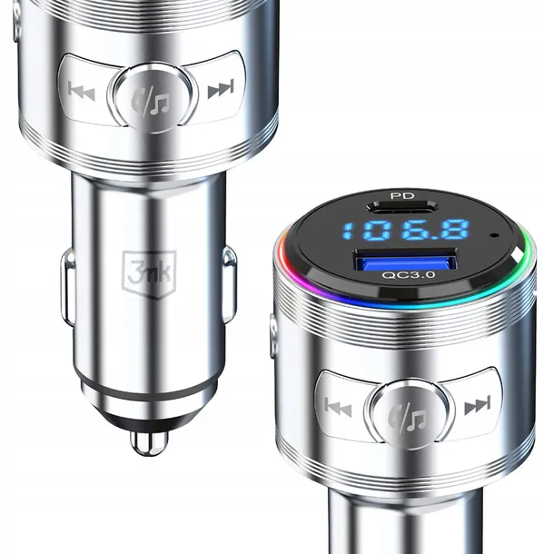 transmiter-samochodowy-fm-adapter-bluetooth-3mk-hyper-car-power-48w-qc-usb-zasilanie-gniazdo-zapalniczki-samochodowej-12v