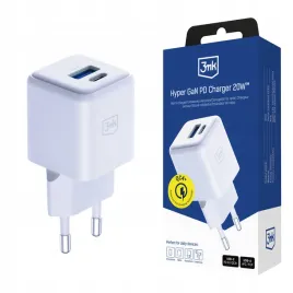 mala-biala-ladowarka-sieciowa-3mk-hyper-gan-charger-20w-qc4-pd-pps-usb
