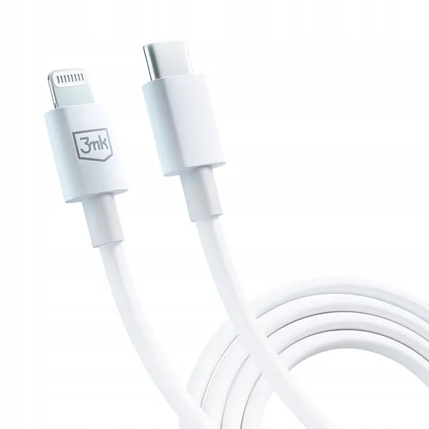 bialy-kabel-usb-c-to-lightning-20w-5a-1-2m-3mk-hyper-cable-white-stan-opakowania-oryginalne