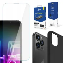 folia-ochronna-na-ekran-3mk-silver-i-etui-silicone-case-do-iphone-15-pro