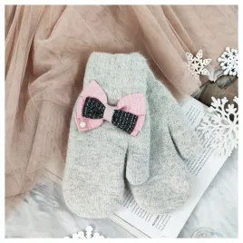 rekawiczki-cute-kokardki-szare-rek133