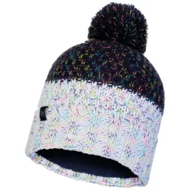 czapka-damska-buff-janna-knittedandpolar-beanie-zimowa-z-pomponem-granatowa