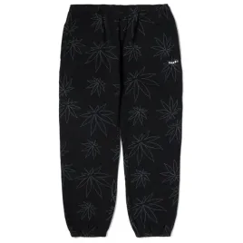 spodnie-meskie-huf-plantlife-fleece-dresowe-bawelniane-czarne