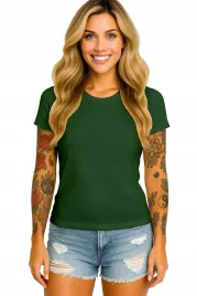 t-shirt-damski-koszulka-damska-bawelniana-na-co-dzien-l-butelkowa-zielen