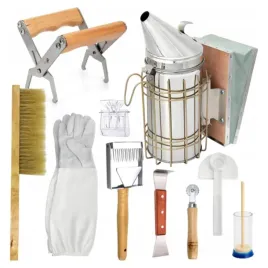 duzy-zestaw-pszczelarski-podkurzacz-dluto-chwytak-radelko-10-elementow