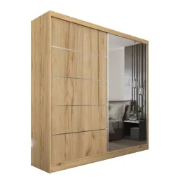 szafa-przesuwna-z-lustrem-i-szprosami-200-cm-dab-artisan