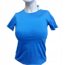 t-shirt-damski-krotki-rekawciemny-niebieski-roz-sl-100percent-bawelna-150-g