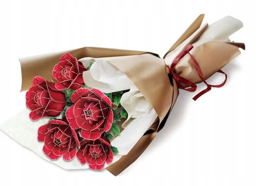 puzzle-3d-cubicfun-flower-bouquet-rose-265-elementow-stan-nowy