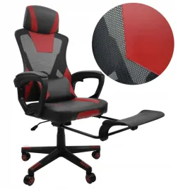 fotel-biurowy-gamingowy-obrotowy-podnozek-czerwony-czarny