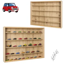 drewniana-bezowa-polka-szafka-wiszaca-na-autka-resoraki-ozdoby-gablota