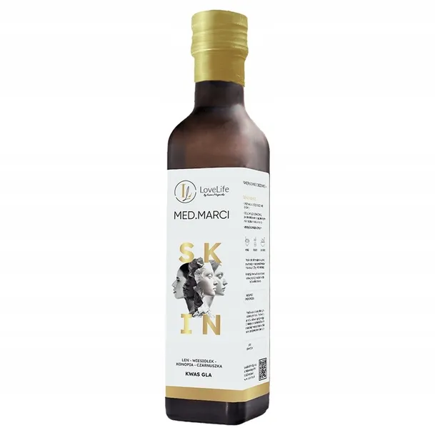  LoveLife Skin by med Marci Olej lniany trądzik Kw GLA wit E 250ml