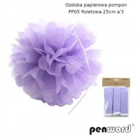 ozdoba-papierowa-pompon-fioletowa-25cm-3szt-penword