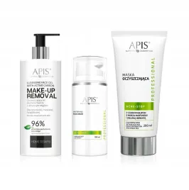 apis-zabieg-na-tradzik-cera-tlusta-zel-oczyszczajacy-maska-krem-matujacy