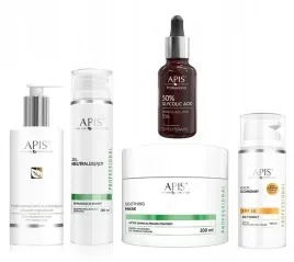 apis-zabieg-eksfoliacji-kwas-glikolowy-50percent-zel-tonik-maska-krem-spf-30