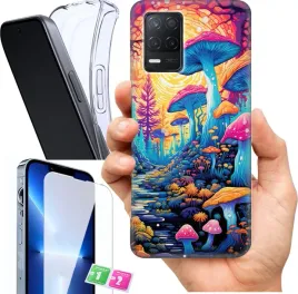 etui-na-realme-8-wzory-grzyby-szklo