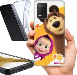 etui-na-realme-8-wzory-masza-i-niedzwiedz